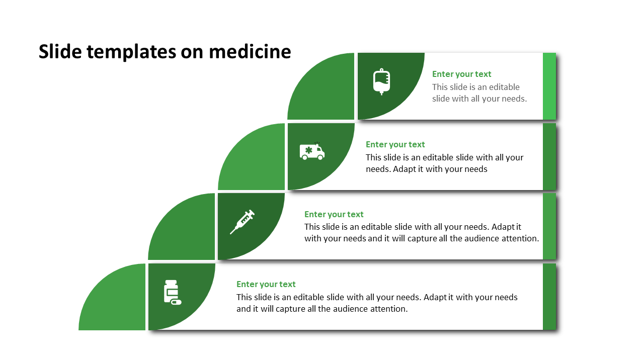 google slide templates on medicine-green